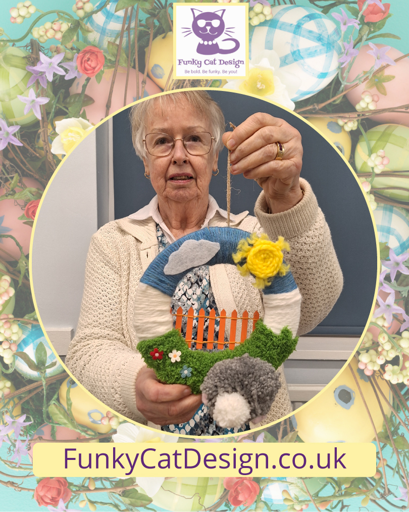 Easter wreath workshops - image of a finished wreath